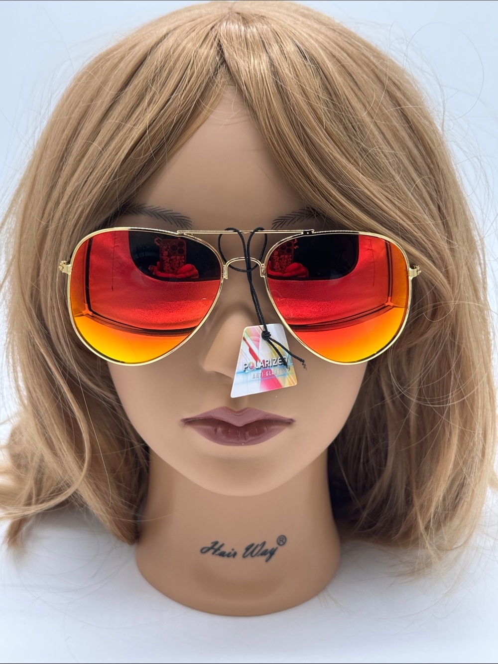 Red Gradient Polarized Aviators - Picture 2 of 4